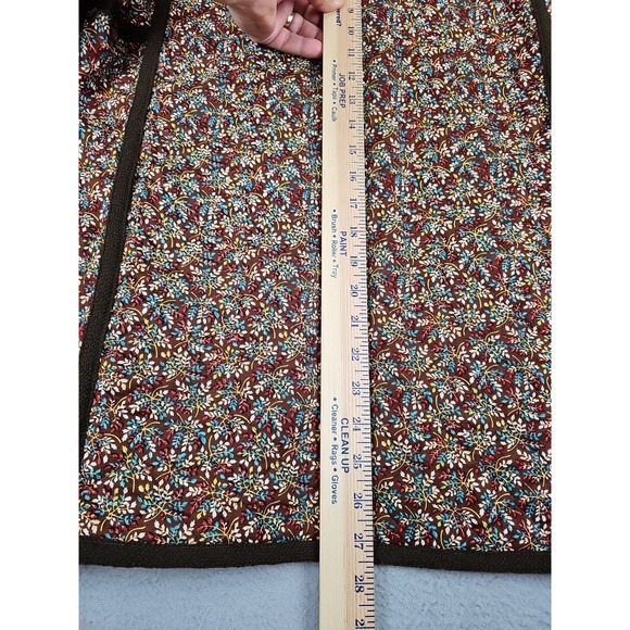 VTG Specially Hand Made by Jean Jacket Size Large Floral Quilted Long Sleeve - Picture 8 of 9